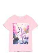 Nmfvotea Ss Top Tops T-Kortærmet Skjorte Pink Name It