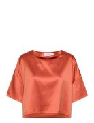 Mimi T-Shirt Tops Blouses Short-sleeved Orange Stylein