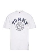 Tjm Reg Vintage Arch Tommy Tee Tops T-Kortærmet Skjorte Grey Tommy Jea...
