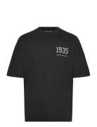 Mid Sleeve Tee 1935 Gots Tops T-Kortærmet Skjorte Black Resteröds