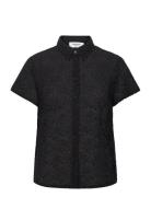 Lace Shirt Tops Shirts Short-sleeved Black Rosemunde