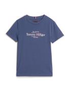 Icon Print Regular Tee Ss Tops T-Kortærmet Skjorte Blue Tommy Hilfiger