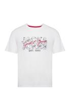 Jjchill Shape Tee Ss Crew Neck Tops T-Kortærmet Skjorte White Jack & J...