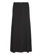 Georgette Ankle Skirt Lang Nederdel Black Calvin Klein