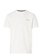 Micro Logo Interlock T-Shirt Tops T-Kortærmet Skjorte White Calvin Kle...