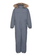 Coverall W. Fake Fur Outerwear Coveralls Snow-ski Coveralls & Sets Blu...