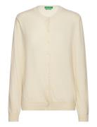 L/S Sweater Tops Knitwear Cardigans Cream United Colors Of Benetton