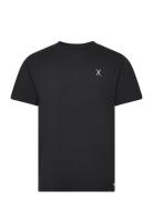 Cross Logo Organic Tee Tops T-Kortærmet Skjorte Black Clean Cut Copenh...