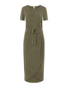 Objannie Nadia S/S Dress Knælang Kjole Khaki Green Object