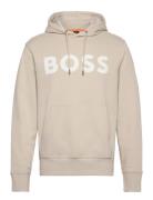 Webasic_Hood Tops Sweatshirts & Hoodies Hoodies Beige BOSS