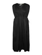 Yasnimea Sl Long Dress Knælang Kjole Black YAS