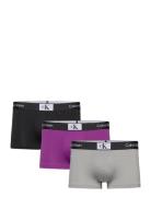 Low Rise Trunk 3Pk Boxershorts Purple Calvin Klein