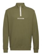 Half Zip Sweat Tops Sweatshirts & Hoodies Sweatshirts Khaki Green Tomm...