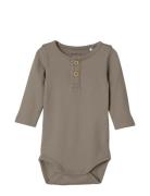 Nbmfanno M Ls Body Bodies Long-sleeved Brown Name It