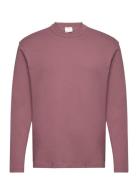 100% Cotton Long-Sleeved T-Shirt Tops T-Langærmet Skjorte Purple Mango