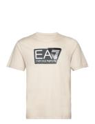 T-Shirt Tops T-Kortærmet Skjorte Cream EA7