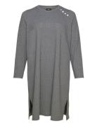 Vlucca, L/S, Abk Dress Knælang Kjole Grey Zizzi