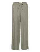 Ihlino Pa2 Fl Bottoms Trousers Wide Leg Green ICHI