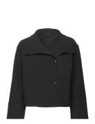 Short Felt Jacket Outerwear Jackets Light-summer Jacket Black Gina Tri...
