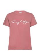 Reg C-Nk Signature Tee Ss Tops T-shirts & Tops Short-sleeved Pink Tomm...
