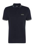 B.intl Ess Tipped Polo Tops Polos Short-sleeved Black Barbour