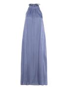 Msvimia Halter Neck Dress Knælang Kjole Blue Minus