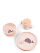 Foodie Spisesæt Wally Pudder Home Meal Time Dinner Sets Pink D By Deer