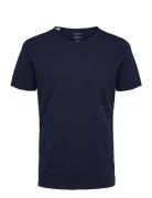 Slhmorgan Ss O-Neck Tee Noos Tops T-Kortærmet Skjorte Navy Selected Ho...