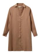 Mmrielle Linen Dress Kort Kjole Brown MOS MOSH