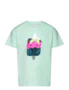 Top S S Over Ice Cream Seq Sets Sets With Short-sleeved T-shirt Green ...