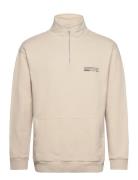 Wblass Tech Half-Zip Designers Sweatshirts & Hoodies Sweatshirts Cream...