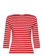 Slim Cody Boat-Nk 3/4Slv Tops T-shirts & Tops Long-sleeved Red Tommy H...