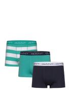 Stripe Trunk 3-Pack Boxershorts Green GANT