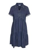 Nmrikka Short Collar Dress Wg004Mb Kort Kjole Blue NOISY MAY