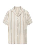 Victoria Shirt Tops Shirts Short-sleeved Beige STUDIO FEDER