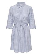 Onlsarah Ls Shirt Dress Wvn Kort Kjole Blue ONLY