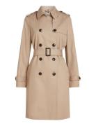 Cotton Db Slim Fit Trench Trenchcoat Frakke Beige Tommy Hilfiger