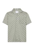 Tapestry Ss Shirt Tops Shirts Short-sleeved Green Les Deux