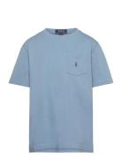 Cotton Jersey Pocket Tee Tops T-Kortærmet Skjorte Blue Ralph Lauren Ki...