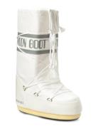 Mb Moon Boot Nylon Vinterstøvler Med Snøre White Moon Boot
