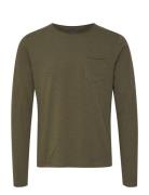 Bhnicolai Tee L.s. Tops T-Langærmet Skjorte Khaki Green Blend