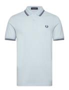 Twin Tipped Fp Shirt Tops Polos Short-sleeved Blue Fred Perry