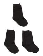 3-Pack Cotton Socks Sokker Strømper Black Melton