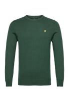 Cotton Merino Crew Jumper Tops Knitwear Round Necks Green Lyle & Scott