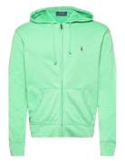 Spa Terry Full-Zip Hoodie Tops Sweatshirts & Hoodies Hoodies Green Pol...