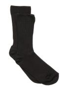 Sock - Rib Sokker Strømper Black Melton