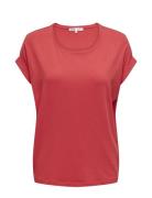 Onlmoster S/S O-Neck Top Jrs Tops T-shirts & Tops Short-sleeved Red ON...