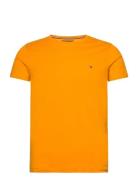 Stretch Slim Fit Tee Tops T-Kortærmet Skjorte Orange Tommy Hilfiger