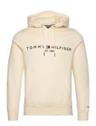 Tommy Logo Hoody Tops Sweatshirts & Hoodies Hoodies Cream Tommy Hilfig...