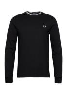 Ls Twin Tipped T-Shirt Tops T-Langærmet Skjorte Black Fred Perry